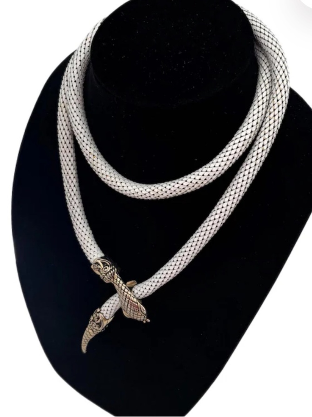 Vintage DL Auld Enamel Mesh Snake Belt or Necklace
